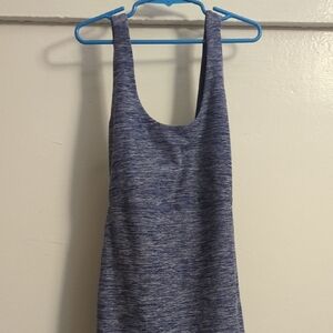 Sleeveless Blue Heathered Jumpsuit